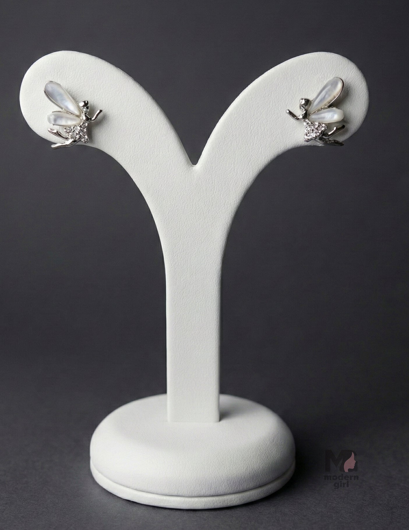 Golden Fairy Wing Stud Earrings