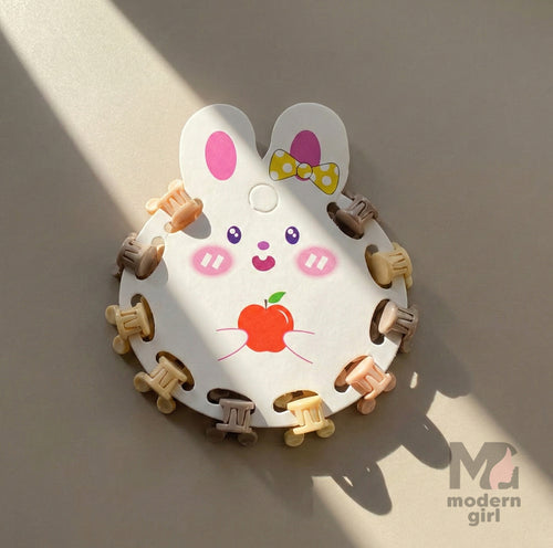 Cute Bunny Mini Hair Clip - 10 piece