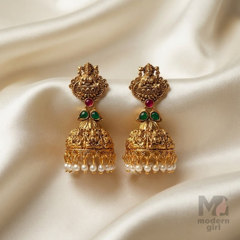 Divine Lakshmi Temple Jhumka