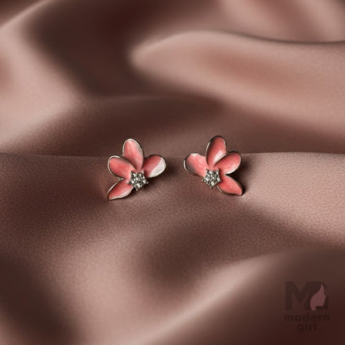Rosy Bloom Mini Studs