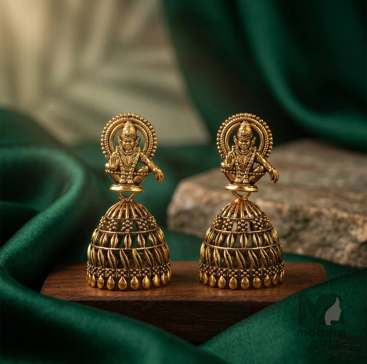 Antique Ayyappan Temple Jhumka Earrings