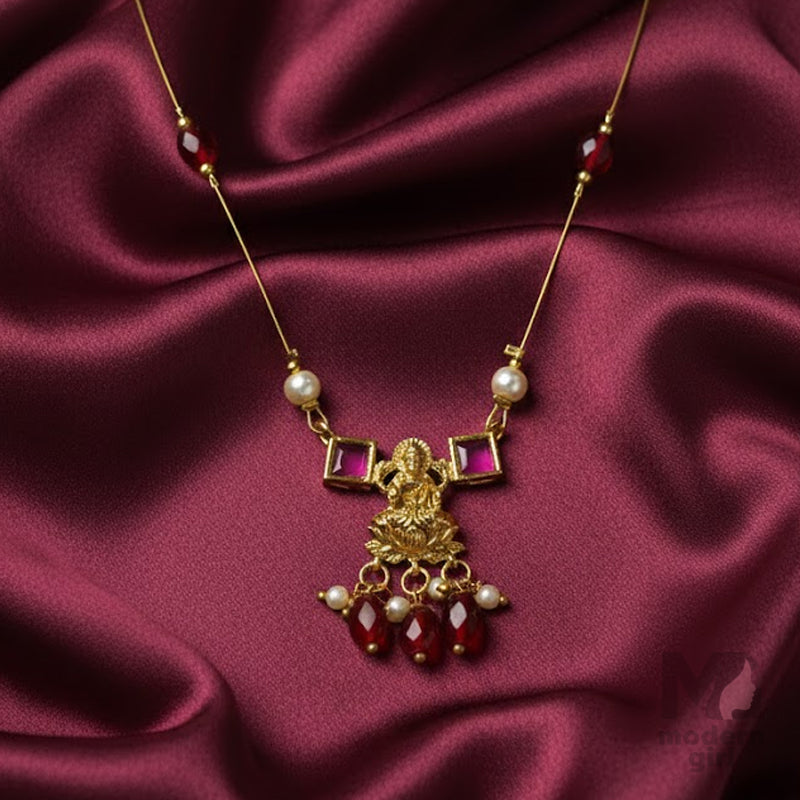 Lakshmi Ruby Pearl Invisible Chain