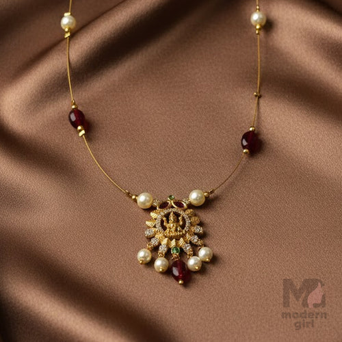 Divine Lakshmi Glow Invisible chain  Necklace