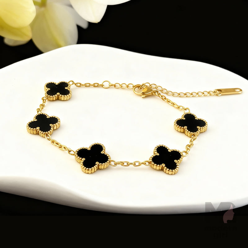 Black Flower Bracelate