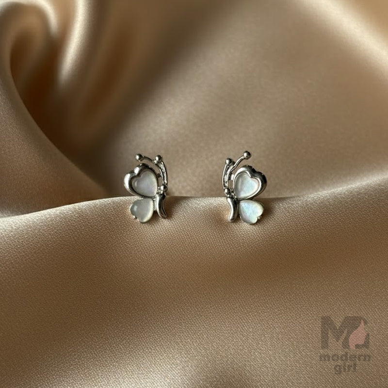 Pearl Glow Butterfly Studs