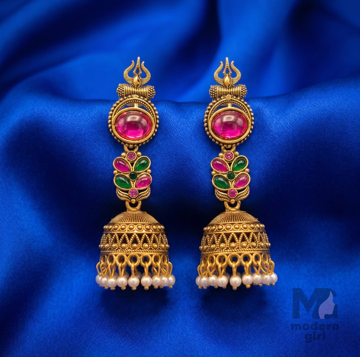 Royal Temple Jhumka Earrings