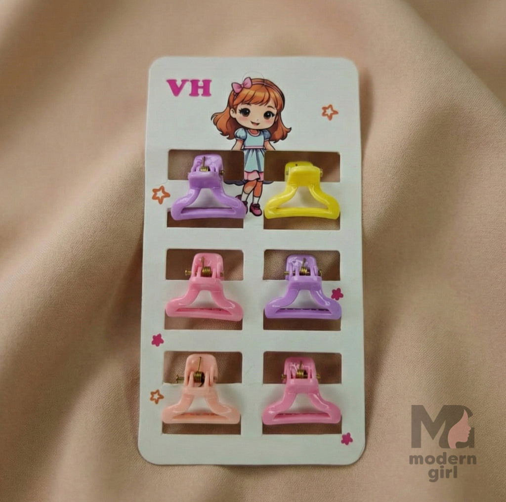 Triangle Mini Hair Clip - 6 pieces
