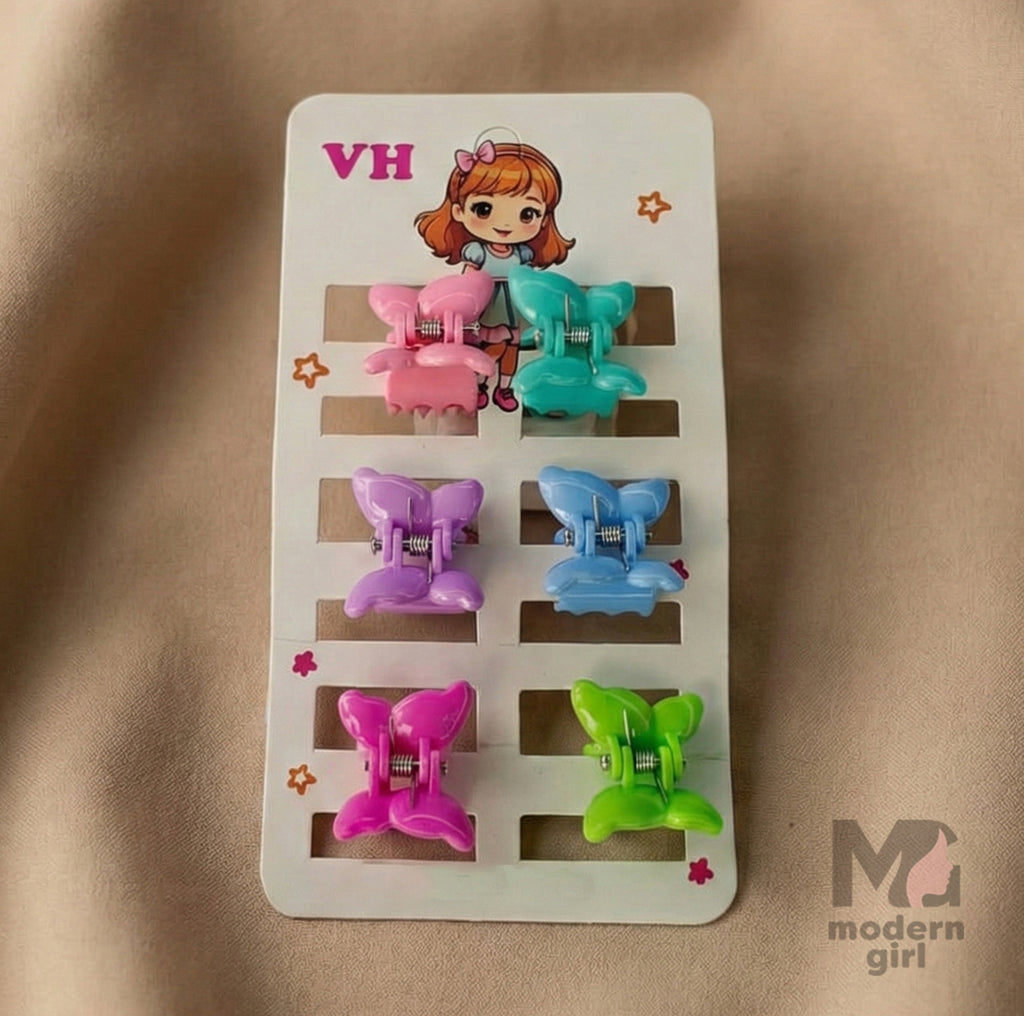 Butterfly Mini Hair Clip - 6 pieces