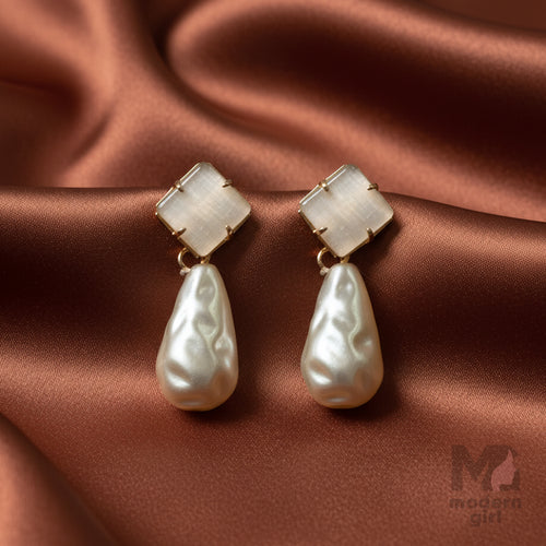 Elegant Pearl Drop Earrings