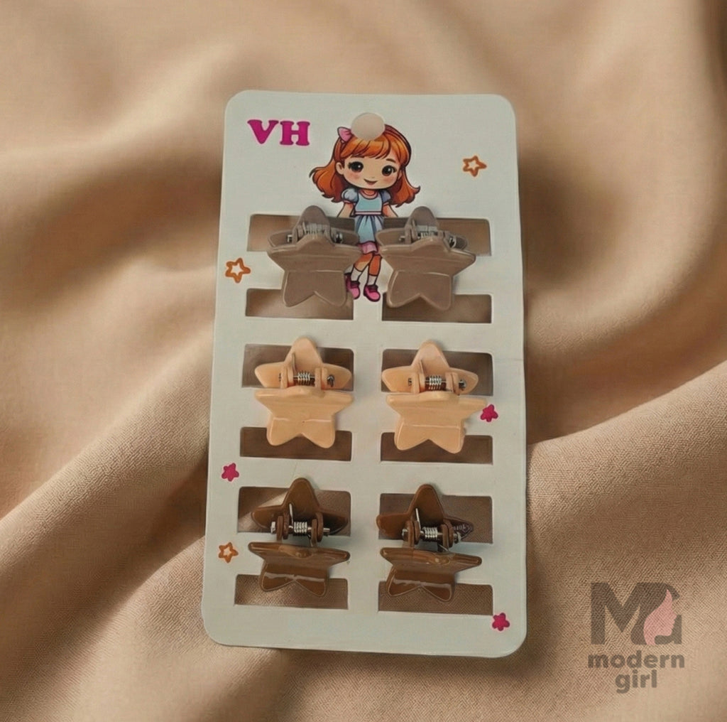 Star Mini Hair Clip - 6 pieces