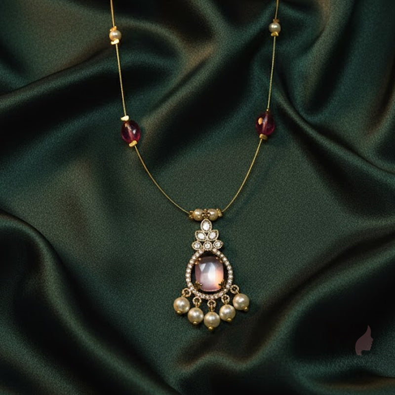 Crystal Bloom Pink Invisible Necklace