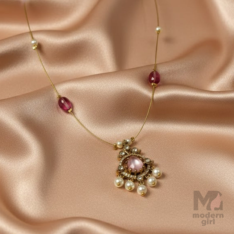 Royal Pink Glow Invisible Necklace