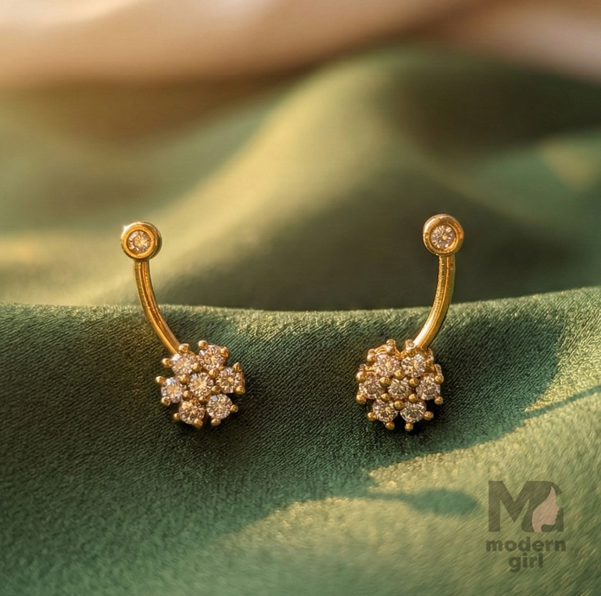 Elegant Golden Floral Ear Cuff
