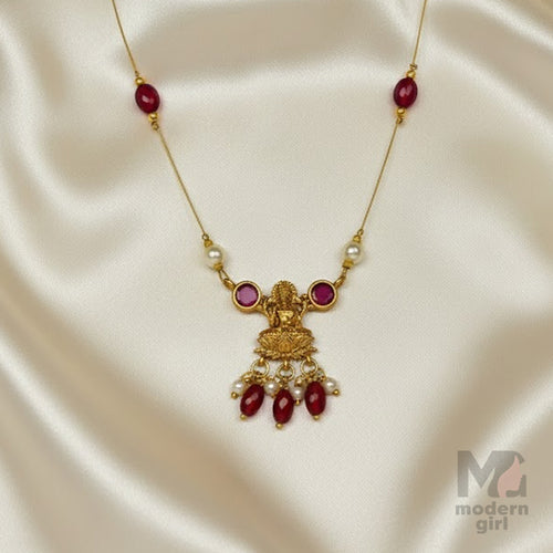 Traditional Lakshmi Pendant Invisible Chain