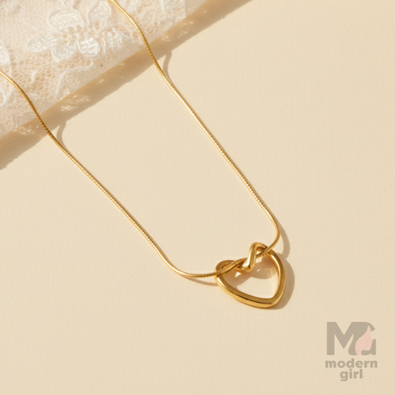 Open Heart Pendant Necklace