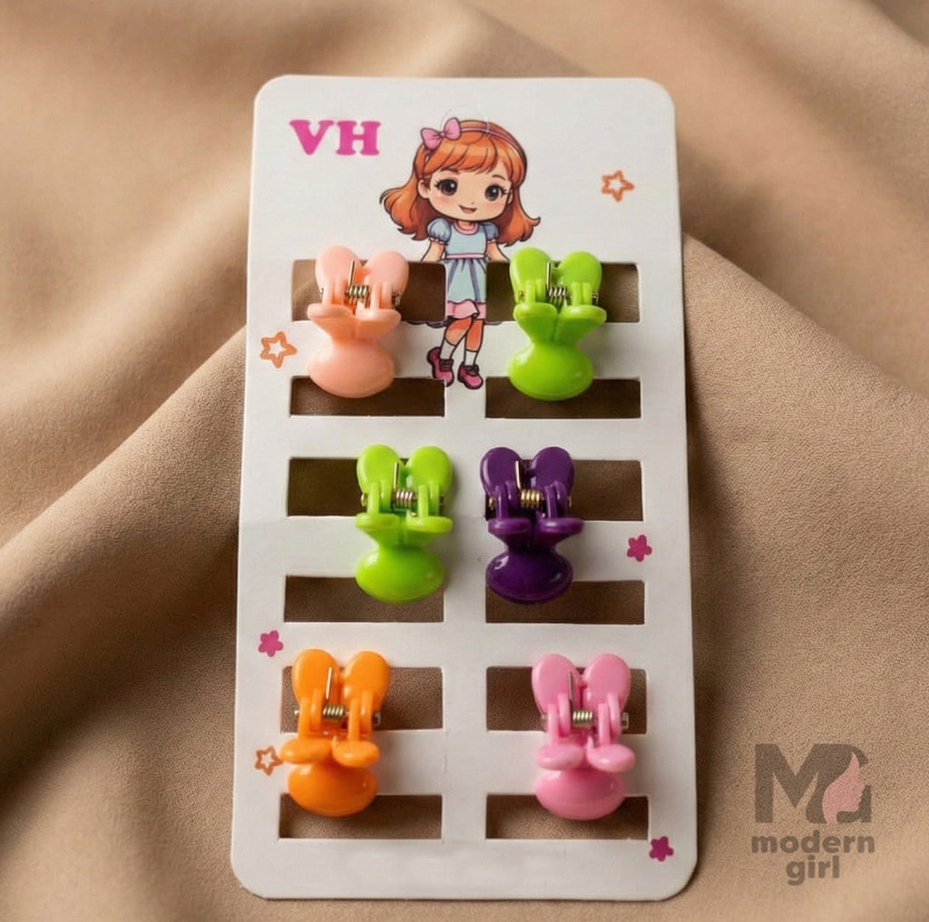 Tiny Bunny Hair Clip - 6 pieces