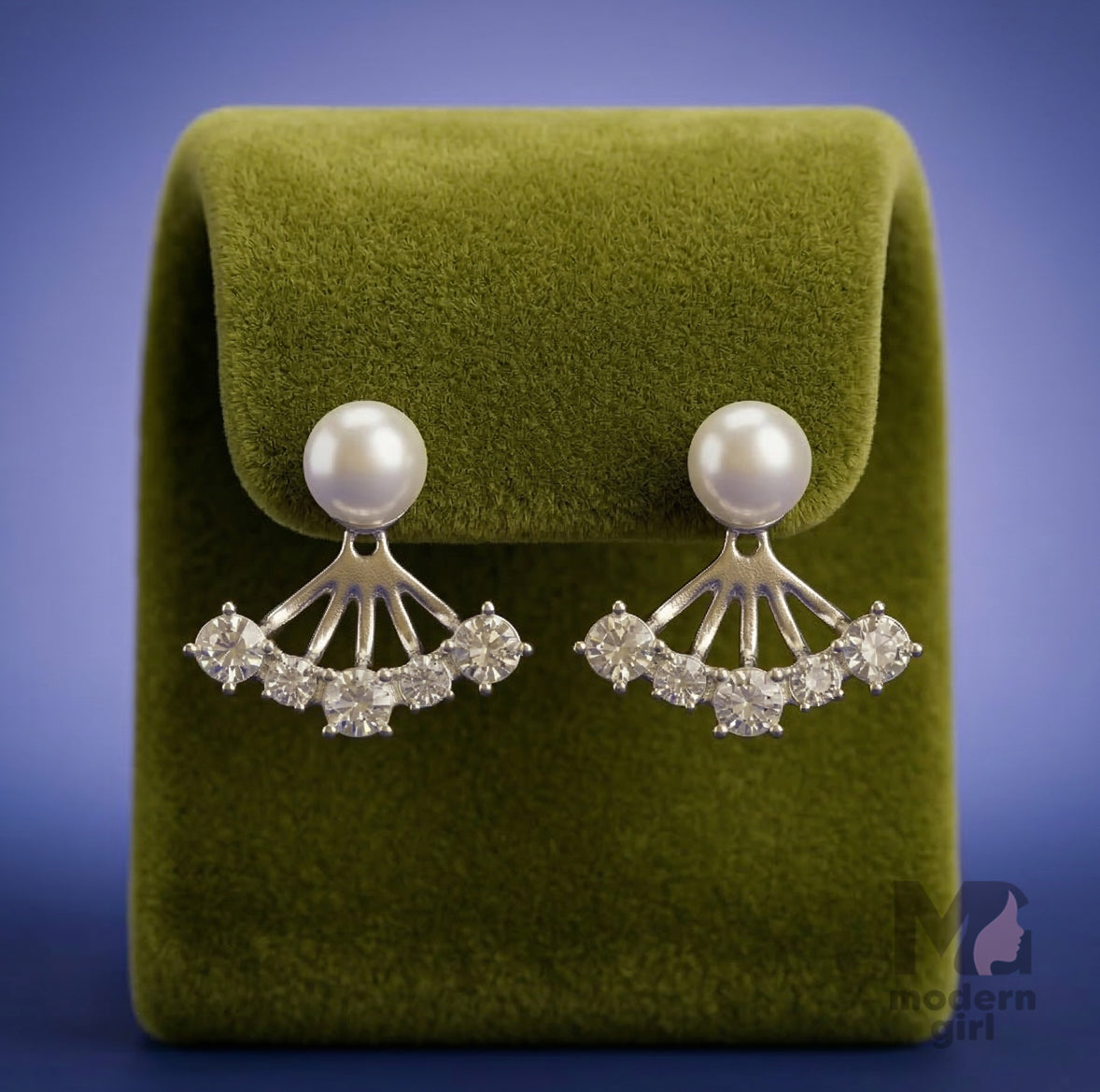 Elegant Pearl & Crystal Drop Earrings