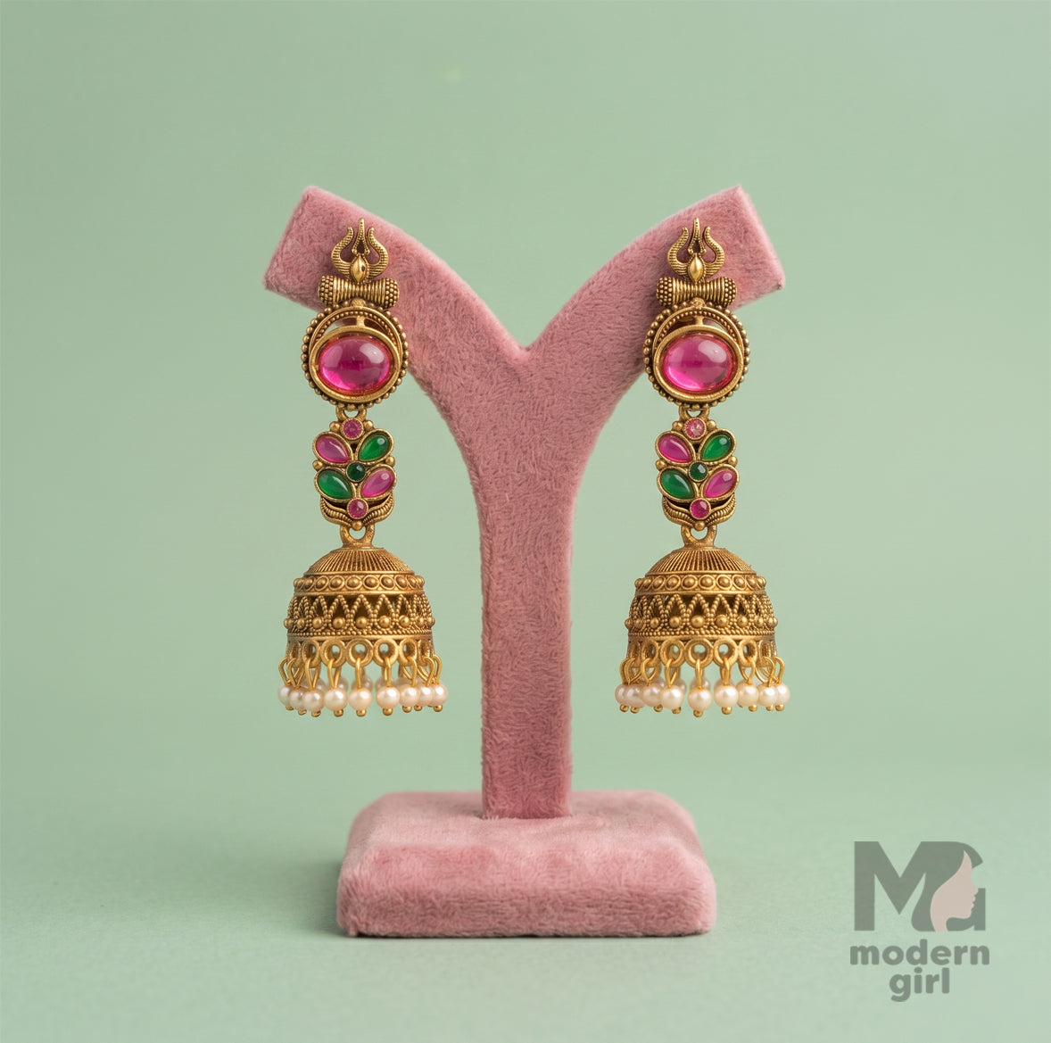 Royal Temple Jhumka Earrings