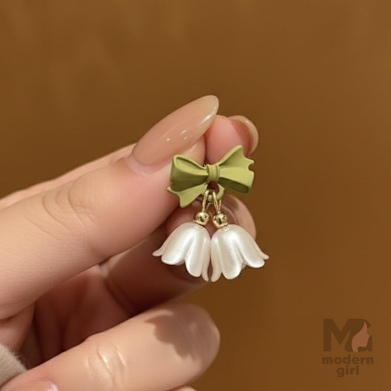 Lily Bloom Bow Drop Earrings