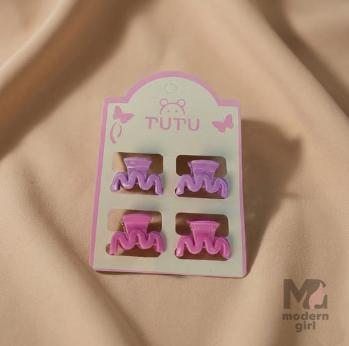Wave Style Mini Hair Clip -4 pieces