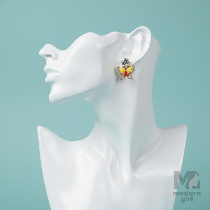 Butterfly Crystal Stud Earrings