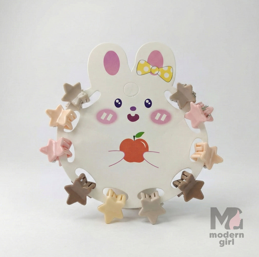 Star Mini Hair Clips - 10 pieces