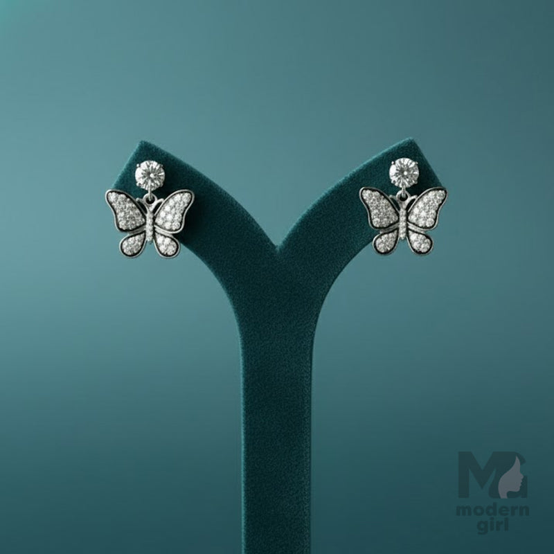 Butterfly Crystal Stud Earrings