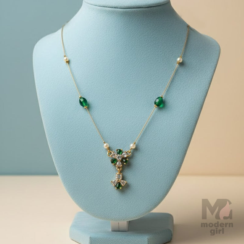 Flower Stoned Invisible Chain