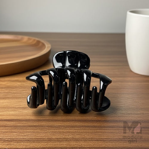 Premium Black Curved Hair Claw Clip