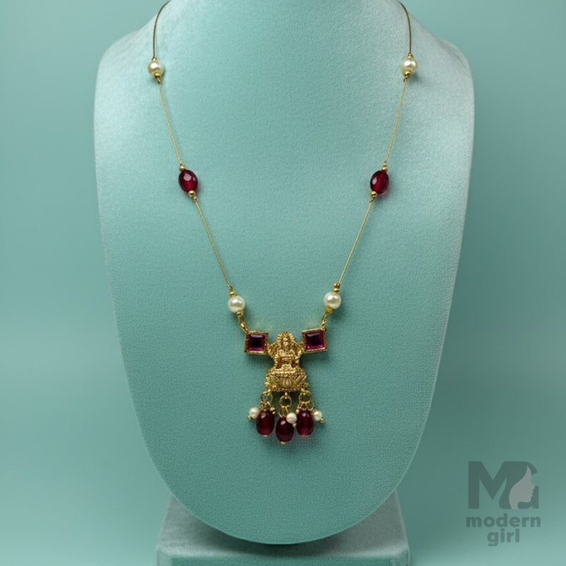 Lakshmi Ruby Pearl Invisible Chain