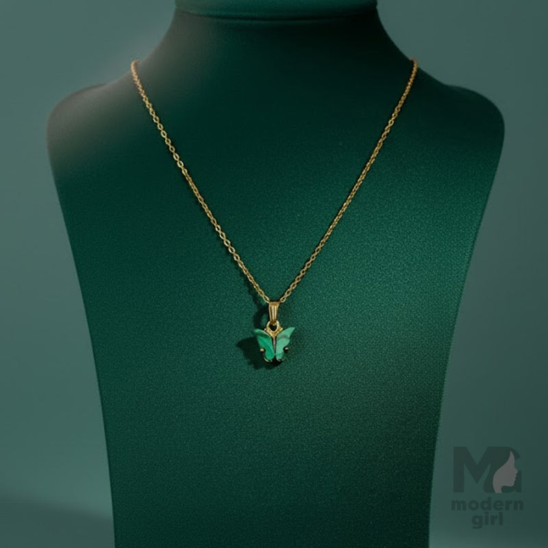 Butterfly Beads Gold-plated Necklace