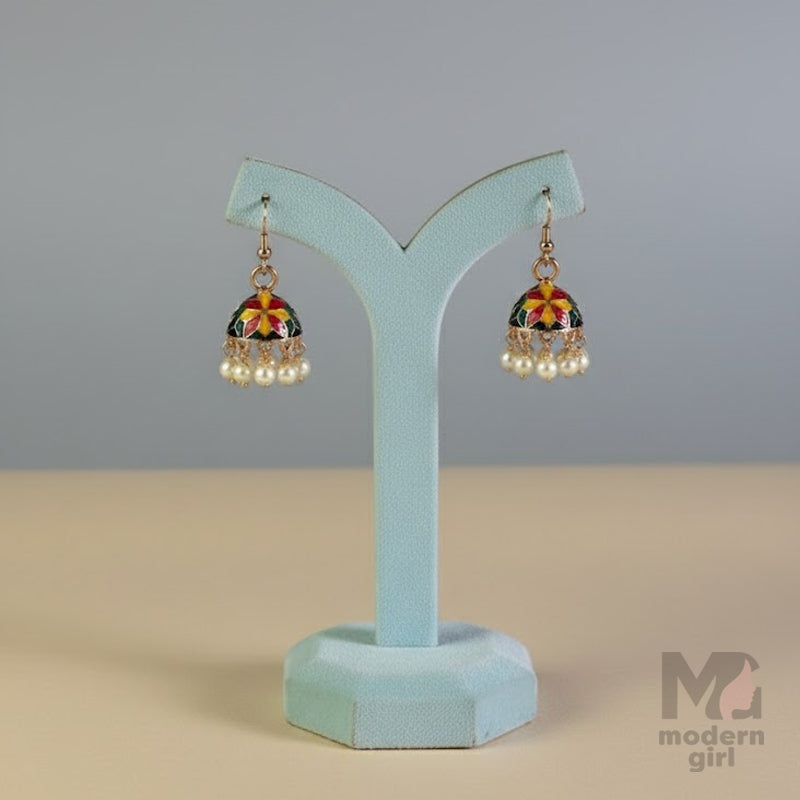 Jhumka Earrings with Pearls
