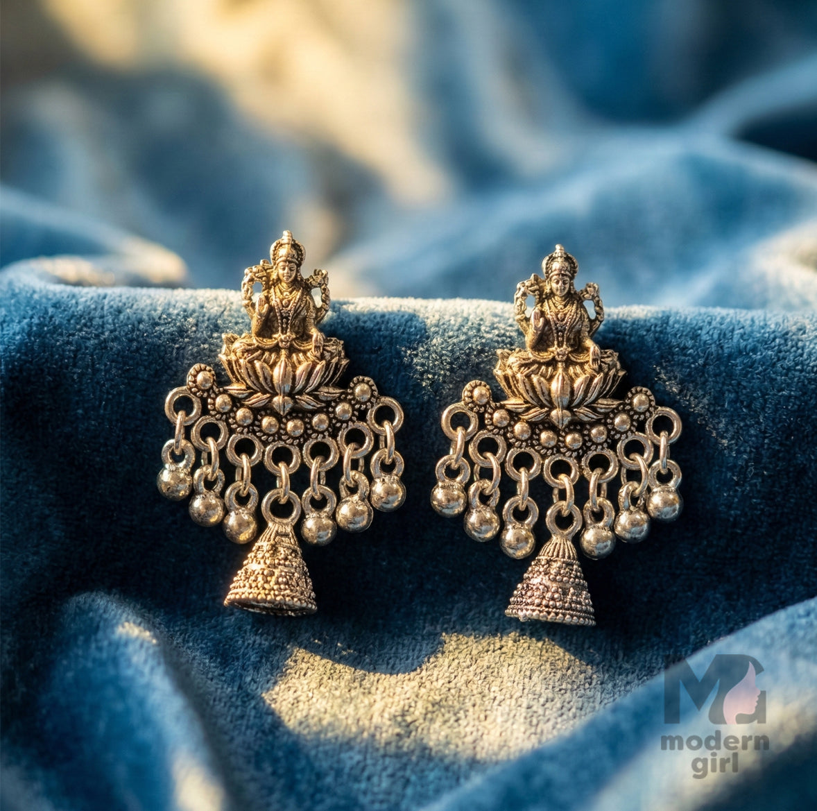Lakshmi Temple Antique Jhumka