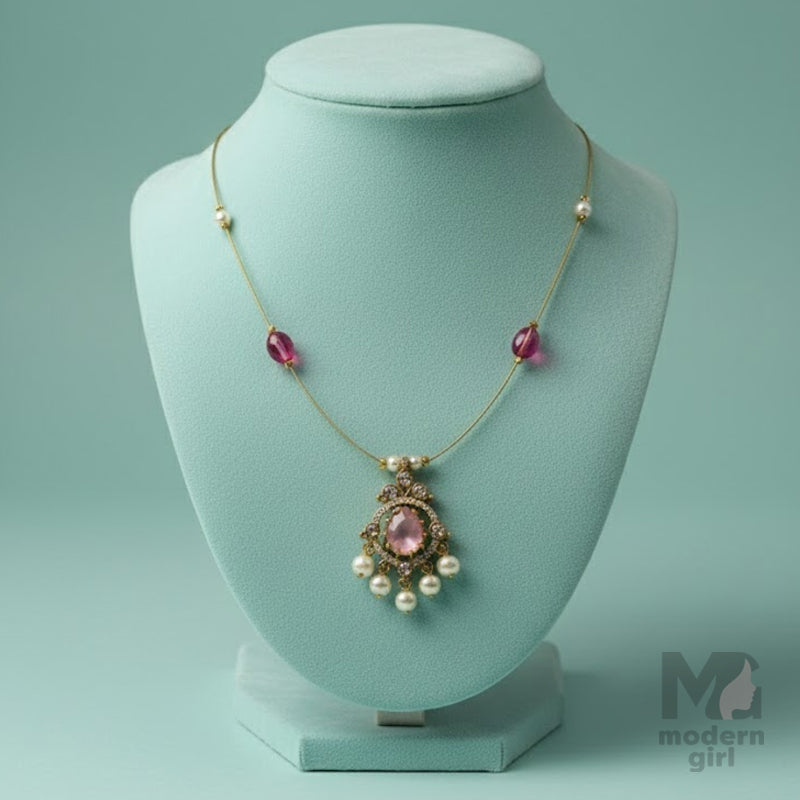 Royal Pink Glow Invisible Necklace