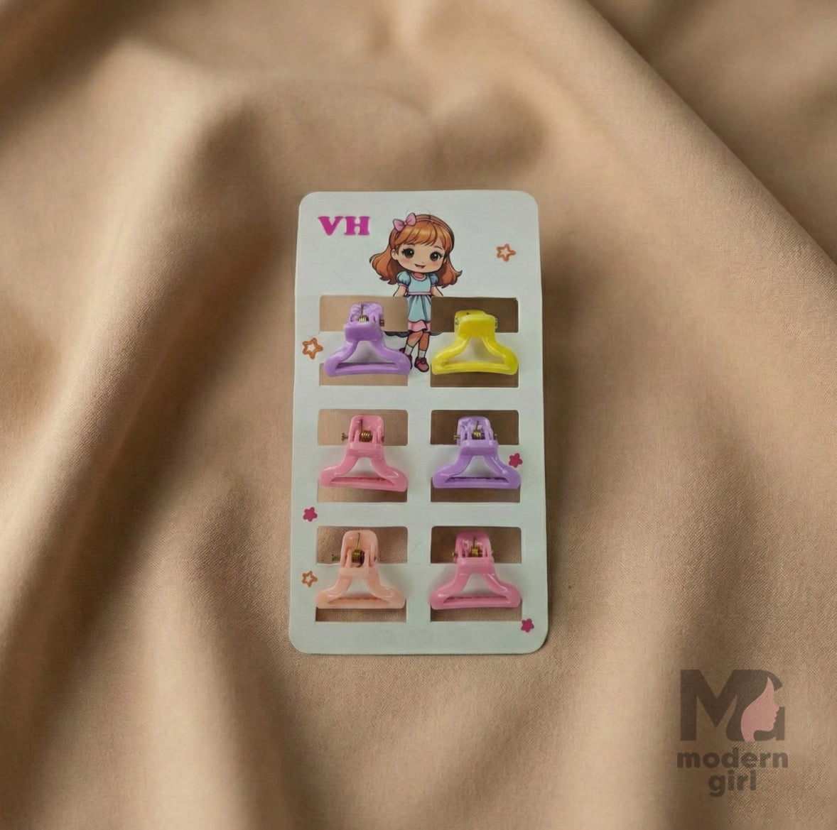 Triangle Mini Hair Clip - 6 pieces