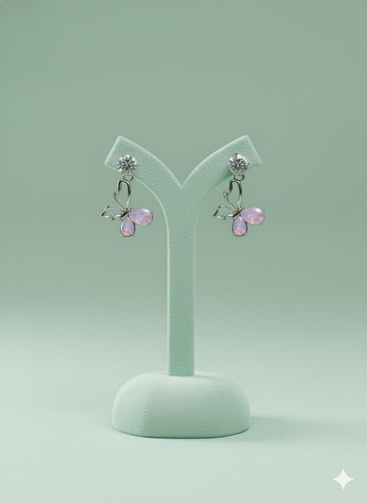 Butterfly Glow Crystal Drop Earrings