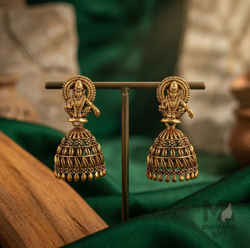 Antique Ayyappan Temple Jhumka Earrings
