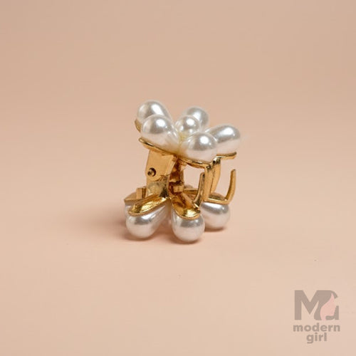 White Pearl Clips (Pack Of 2 Pcs)