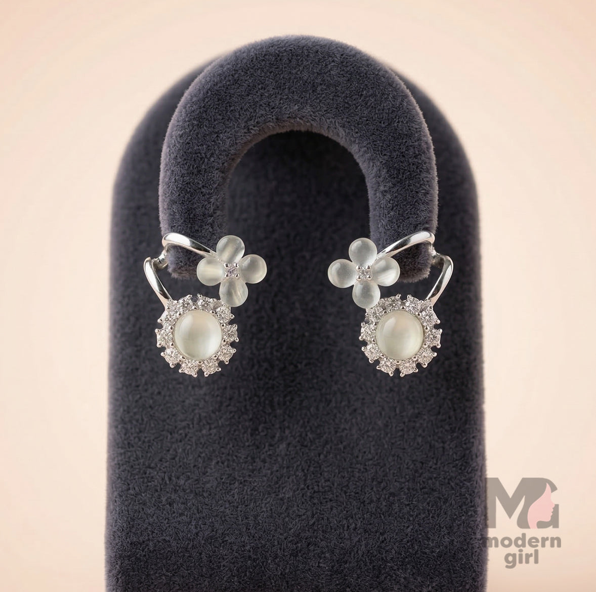 Floral Pearl Ear Cuff Earrings for Women