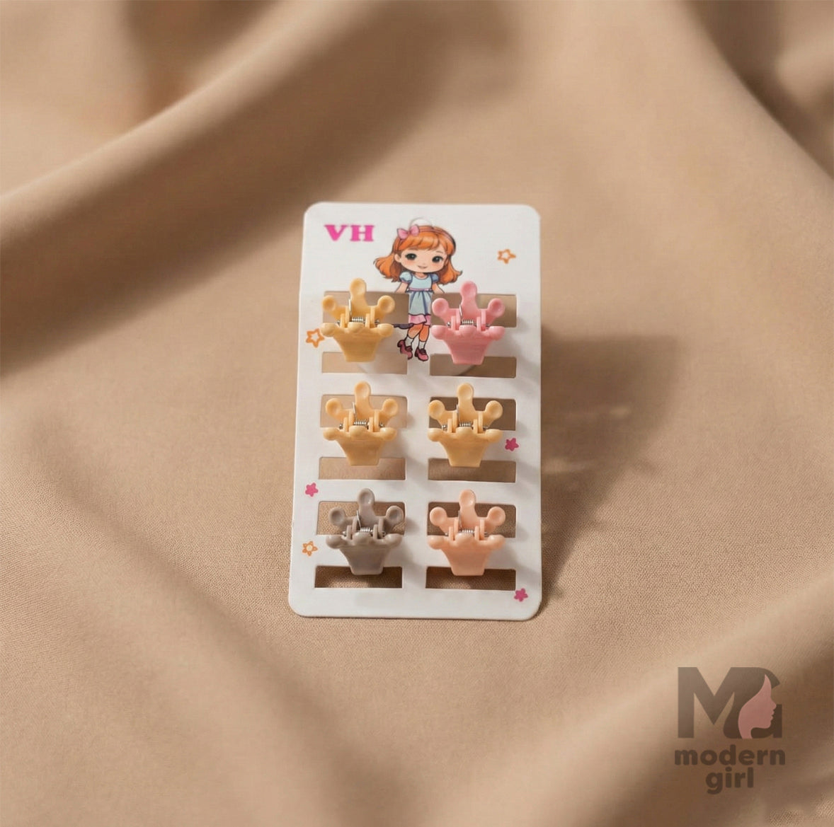 Crown Mini Hair Clip - 6 pieces