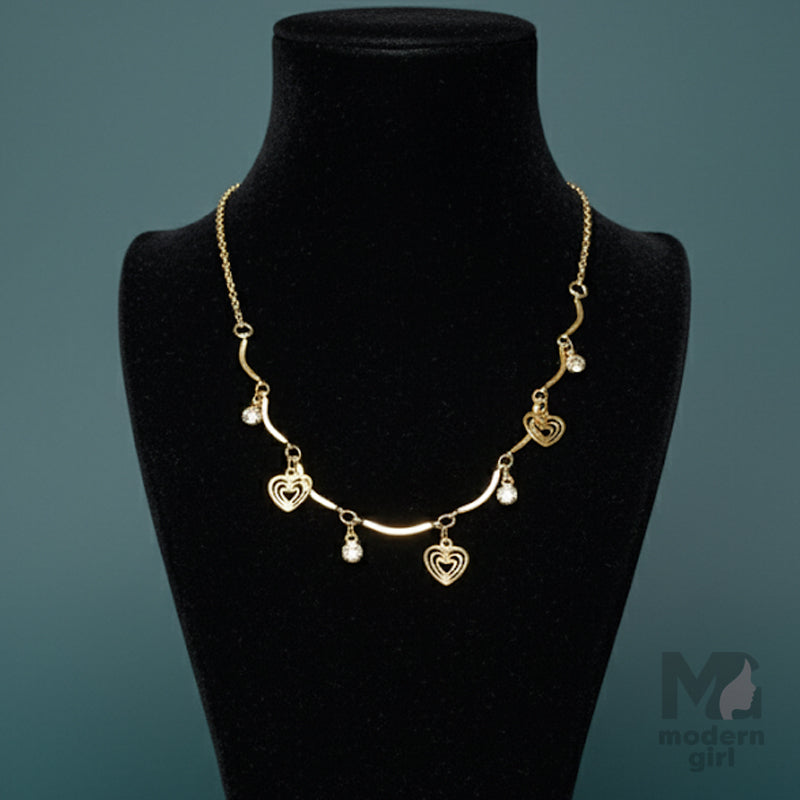 Gold Heart Charm Necklace