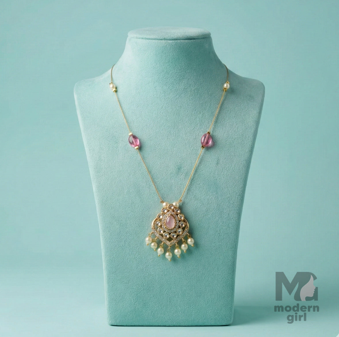 Pearl Pendant Invisible Chain