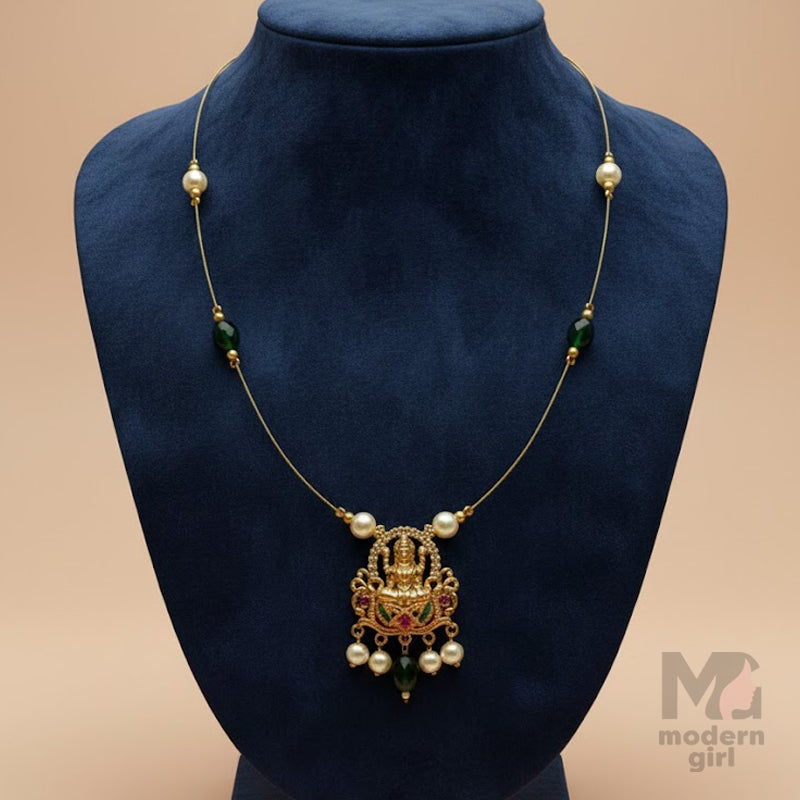 Temple Lakshmi Charm Invisible Chain/