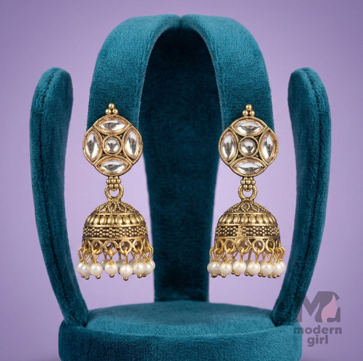 Heritage Pearl Jhumka Earrings