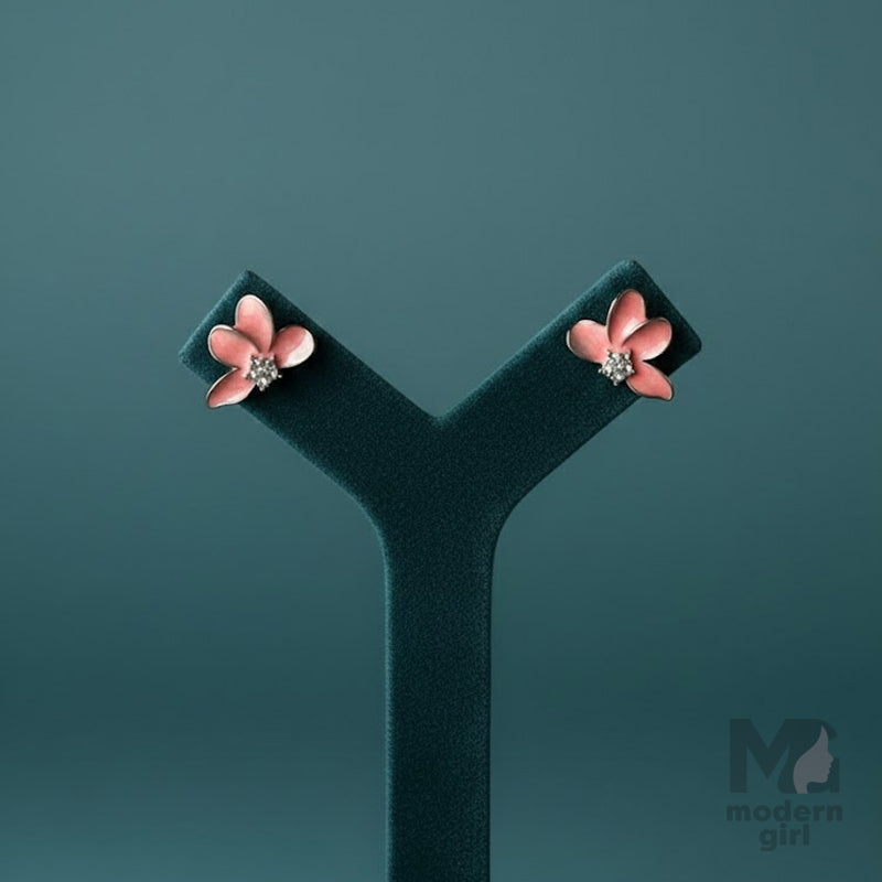 Rosy Bloom Mini Studs