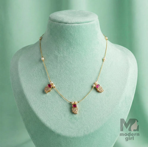 Premium Multi-Charm Stone Invisible Chain