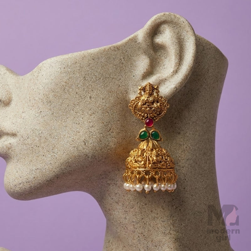 Divine Lakshmi Temple Jhumka