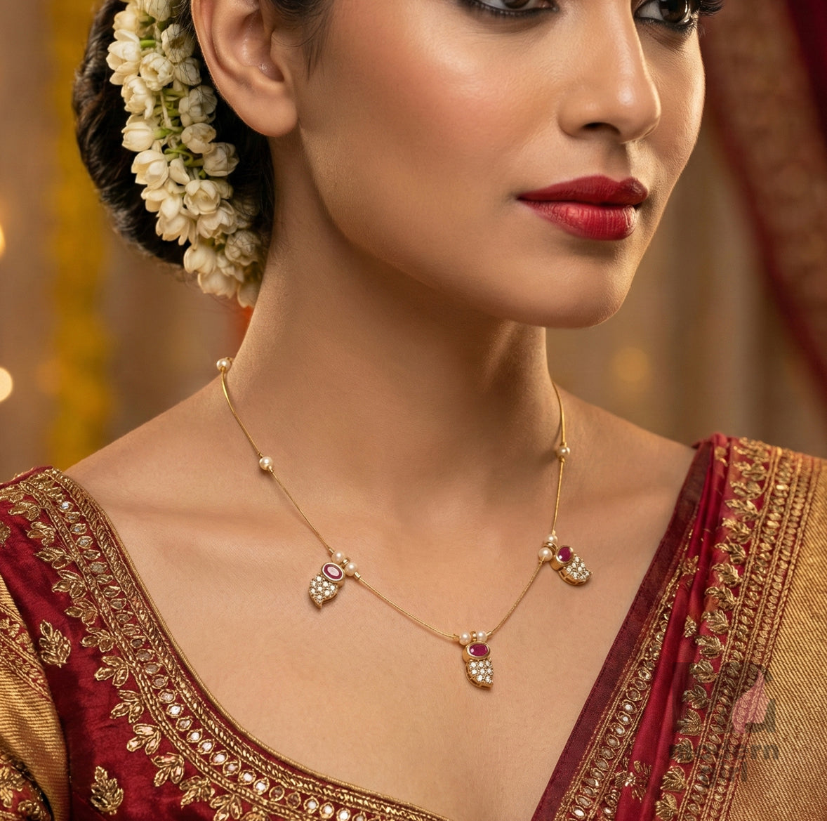 Premium Multi-Charm Stone Invisible Chain