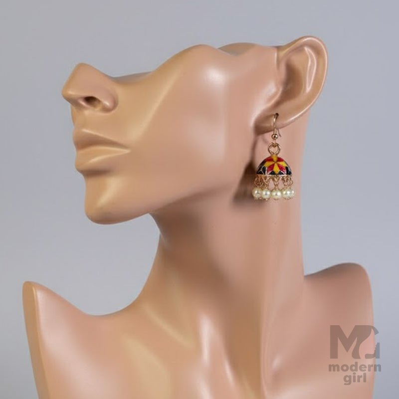 Jhumka Earrings with Pearls