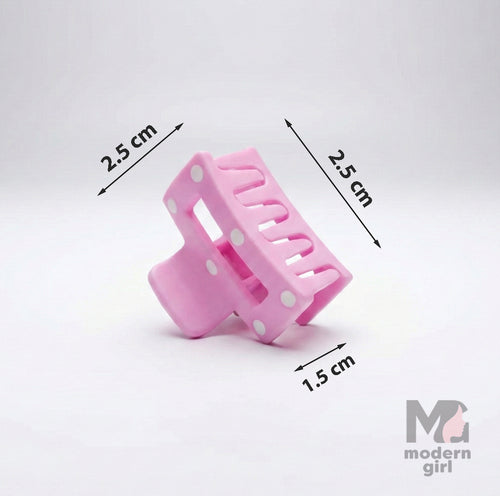 Pastel Mini Rectangle Hair Clip - 6 Pieces